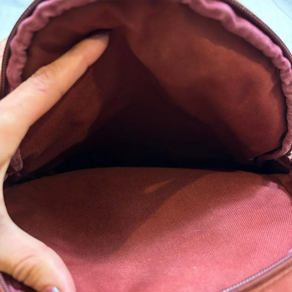 Burgundy Unisex Everlane Backpack‎
